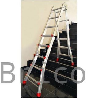 Escalera Telescópica Aluminio 6+6 Pestaña