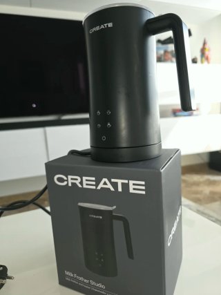 CREATE Espumador y Calentador Leche Negro. NUEVO