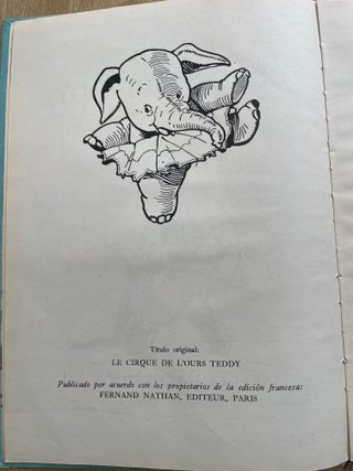 Libro infantil "El Circo del Osito Teddy" 1951