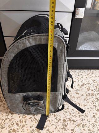 Mochila Transportín Pecute Gris y Negro