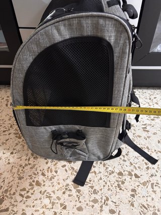 Mochila Transportín Pecute Gris y Negro