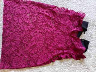 Camiseta calada mujer cuello bebé