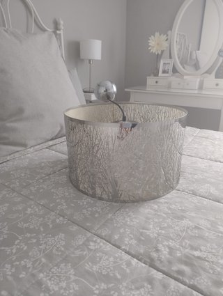 Lámpara de techo diseño árbol plateada