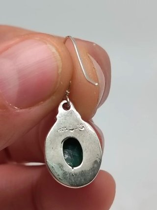 Pendientes Plata 925 y Esmeralda