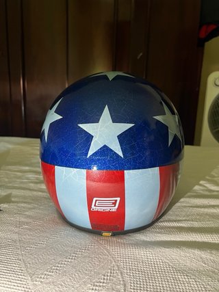 Casco Moto Bandera EEUU Estrellas y Rayas