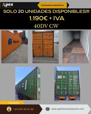 SOLO 20 UNIDADES - Contenedor Marítimo 40DV Usado
