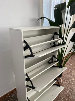 Zapatero moderno 3 baldas blanco - enviamos