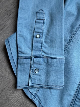 Camisa vaquera elástica Guess azul