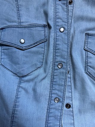 Camisa vaquera elástica Guess azul
