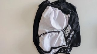 Bañador mujer estampado blanco y negro