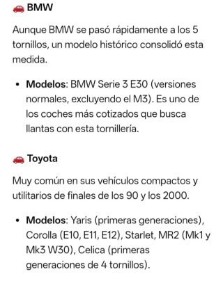 Separadores de Ruedas + Tornillería