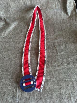 Cintura Diesel rossa lycra con fibbia rotonda
