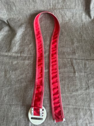 Cintura Diesel rossa lycra con fibbia rotonda