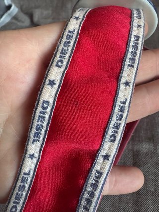 Cintura Diesel rossa lycra con fibbia rotonda
