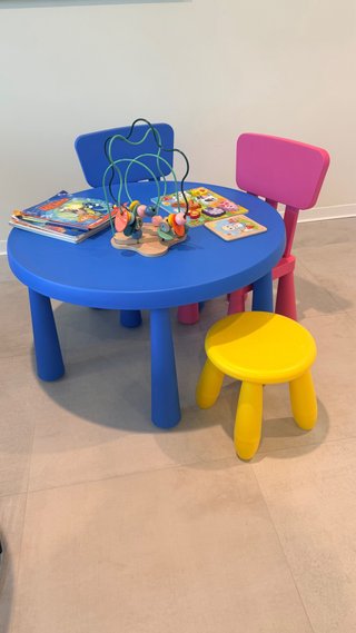Mesa y Sillas Infantiles Azul y Rosa