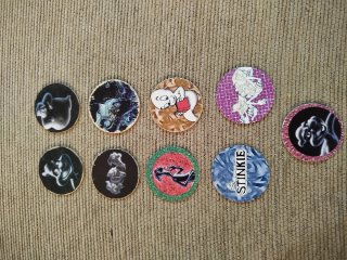 Tazos de dibujos animados variados
