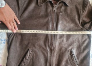 Chaqueta de piel Zara marrón