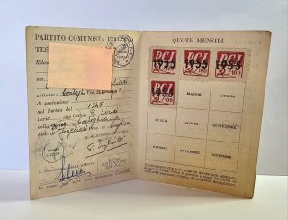 Tessera P.C.I. 1955 X della Resistenza