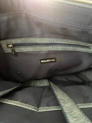 Bolso Misako azul efecto piel serpiente