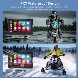 Pantalla Moto 7'' CarPlay Android Sin Abrir