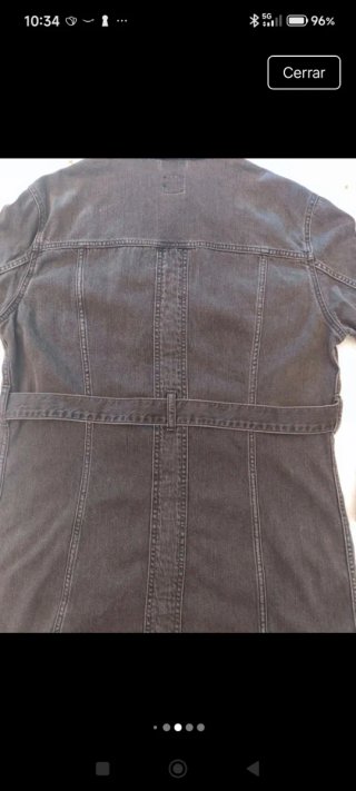 Chaqueta vaquera Lee negra con cinturón