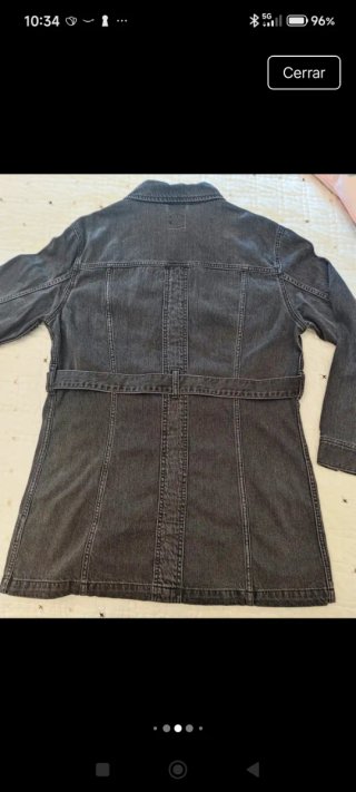 Chaqueta vaquera Lee negra con cinturón