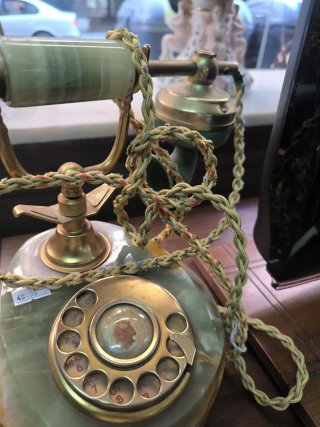 Teléfono Vintage Onix Dorado y Verde