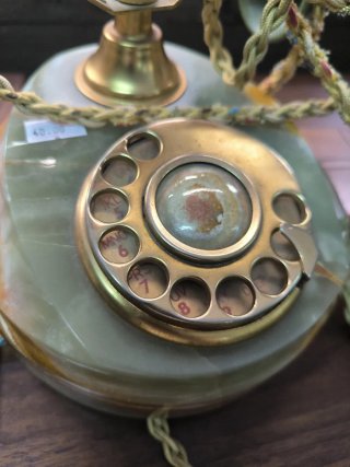 Teléfono Vintage Onix Dorado y Verde