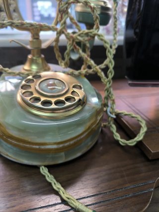 Teléfono Vintage Onix Dorado y Verde