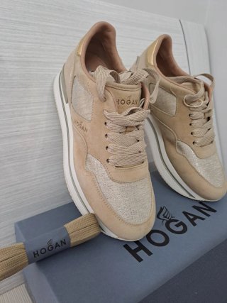 Scarpe Hogan Beige/Oro