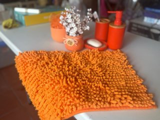 Juego Accesorios Baño Naranja