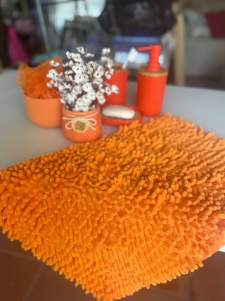 Juego Accesorios Baño Naranja