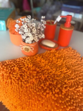 Juego Accesorios Baño Naranja