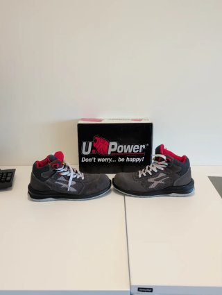 Botas de seguridad U-Power grises y rojas