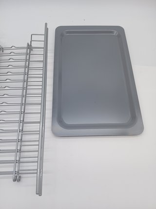 Kit Sgocciolatore per Piatti e Bicchieri in Acciaio con Vassoio Raccogli Acqua per Mobile Cucina, Larghezza 465 mm