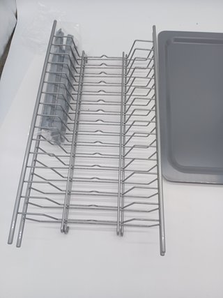 Kit Sgocciolatore per Piatti e Bicchieri in Acciaio con Vassoio Raccogli Acqua per Mobile Cucina, Larghezza 465 mm