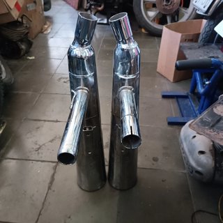Yamaha XS 650 Tubos de Escape Cromados