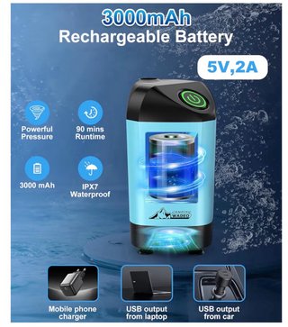 AUTOPKio Ducha Portátil Recargable