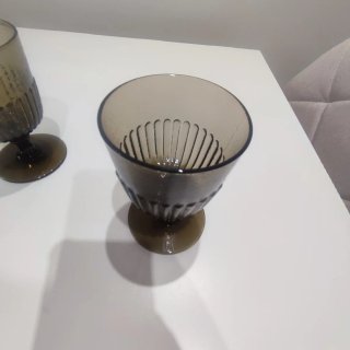 Juego de 4 copas vintage ahumadas