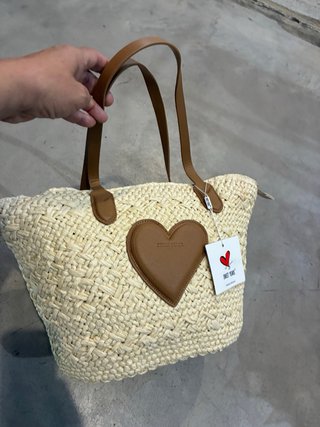 Borsa paglia Sweet Years cuore