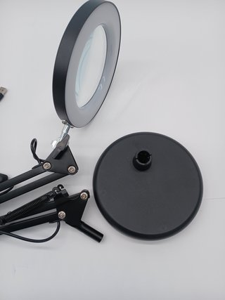 10× Magnifier with Light, 3 Color Modes, 72 LED Desk Lamp, Large Magnifying Glasses with Light, Magnifier with Light and Stand f
