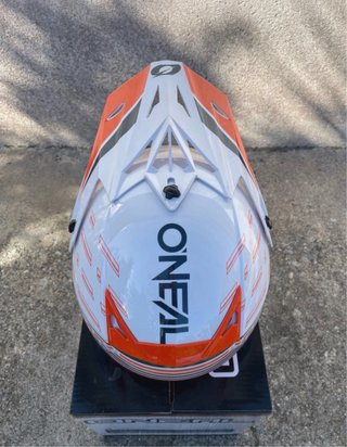 Casco Motocross O'Neal Blanco y Naranja