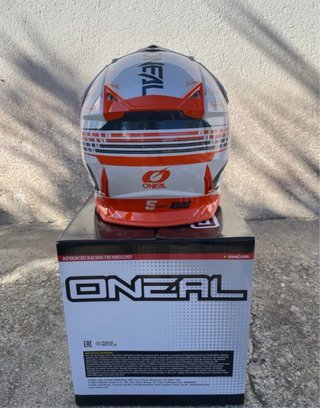 Casco Motocross O'Neal Blanco y Naranja