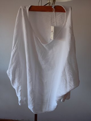 Camisa fluida blanca mujer