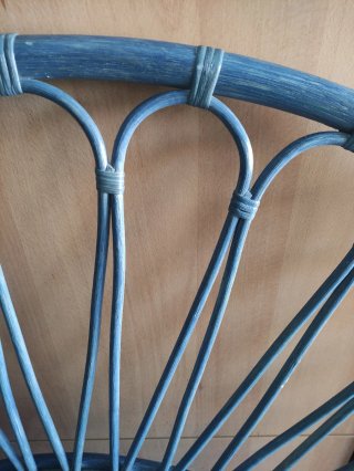 Cabecero Cama Matrimonio mimbre y madera
