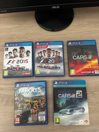 Lote 5 Giochi PS4: F1 2015, F1 2016, Project Cars