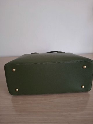 Borsa a mano verde oliva con tracolla