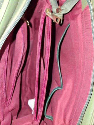 Borsa a mano verde oliva con tracolla