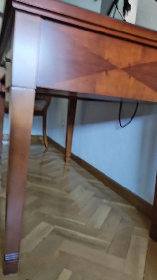 Escritorio madera y cristal marrón