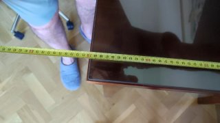 Escritorio madera y cristal marrón